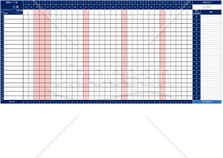 シフト管理表(年間/自動簡単入力) 使い方解説あり