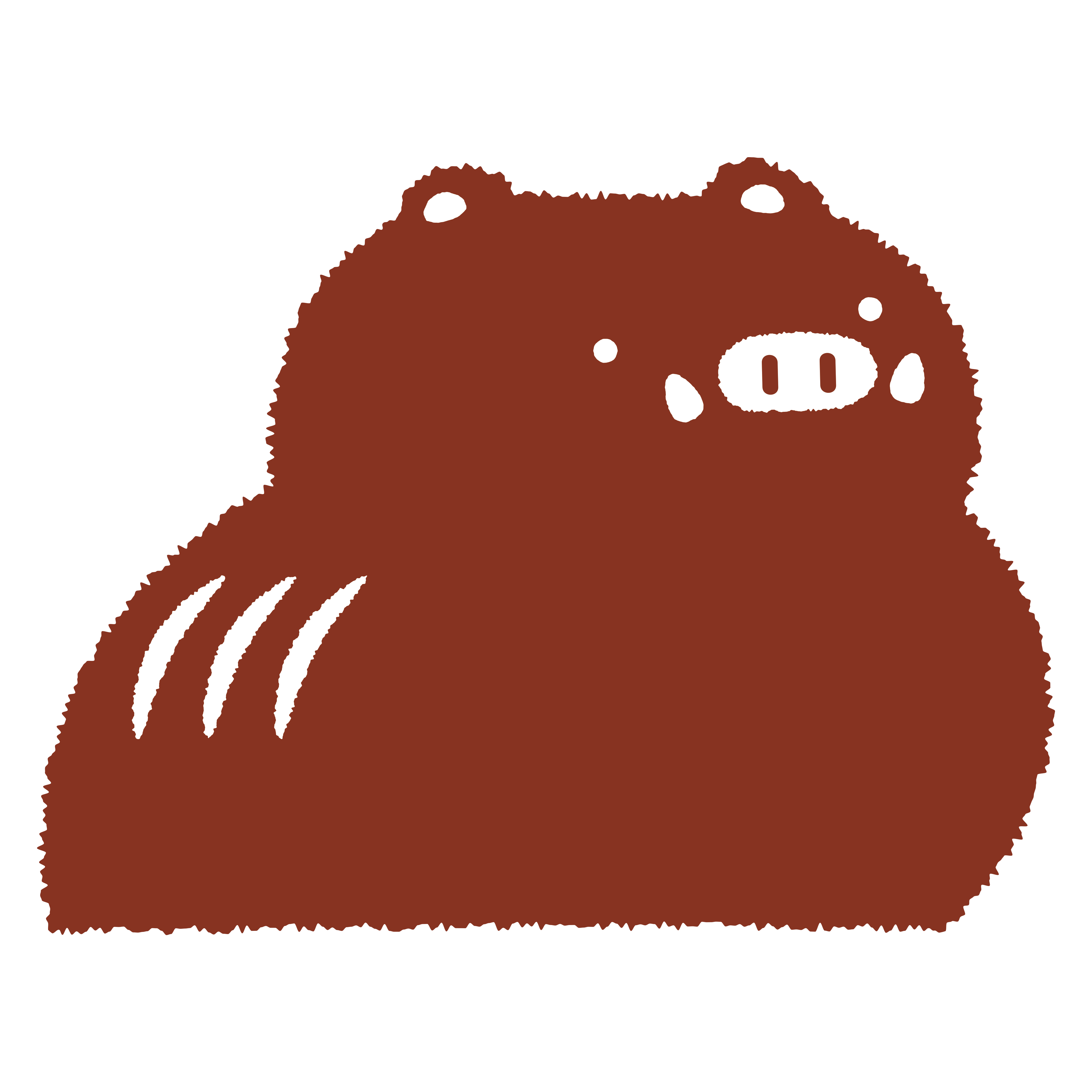 亥 猪 いのししのイラスト素材 赤 Bizocean ビズオーシャン