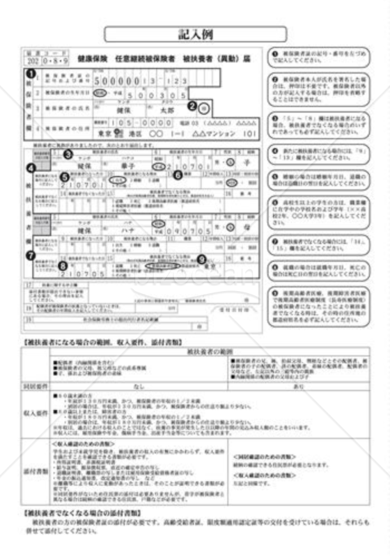 健康保険被扶養者 異動 届 安い その他の被扶養者欄