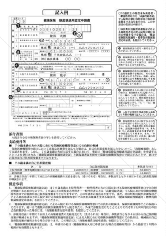 ストア ニット健保健康保険限度額適用認定申請書