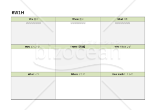 6W2H・Excel