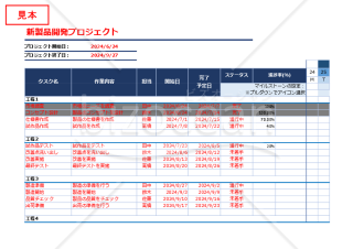 【3カ月用】ガントチャート・バーチャートスケジュール表（予定表・工程表）・Google スプレッドシート